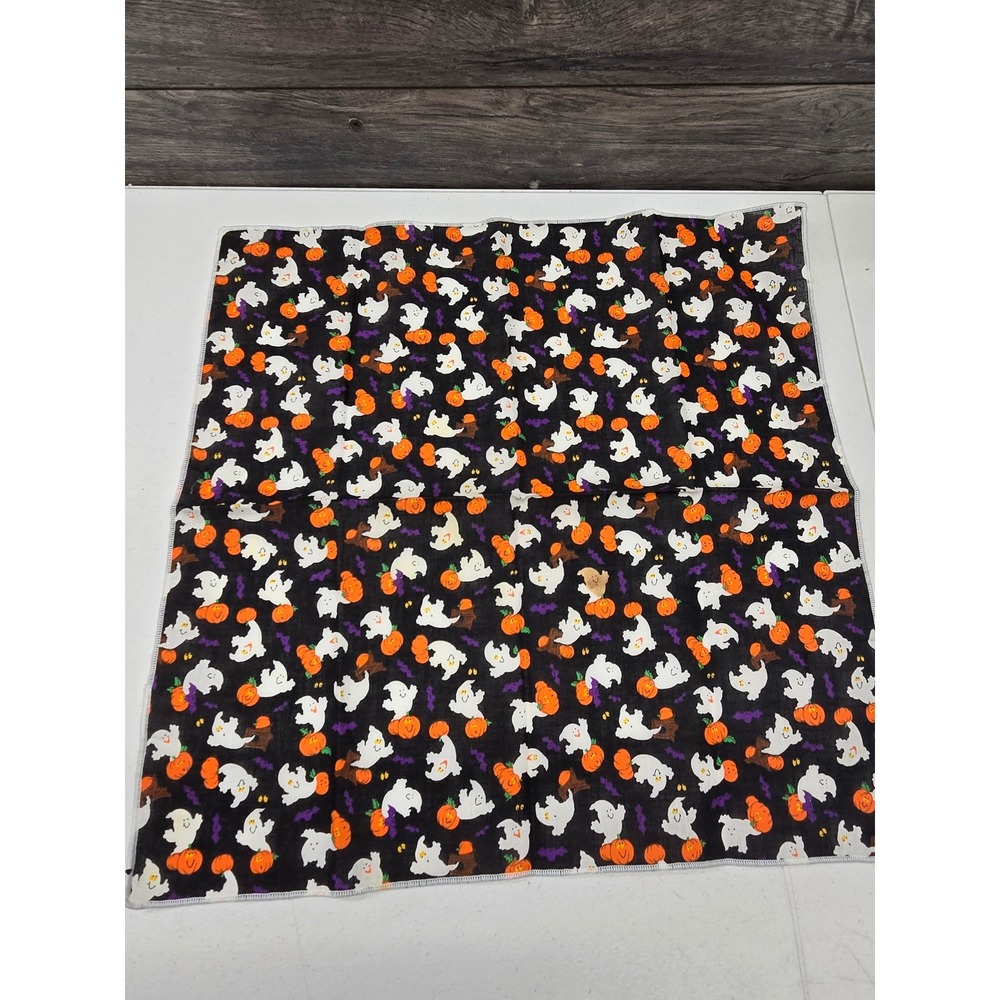 Halloween Ghost Pumpkin Bat Bandana Black Orange Festive Seasonal‎ Scarf Bandana